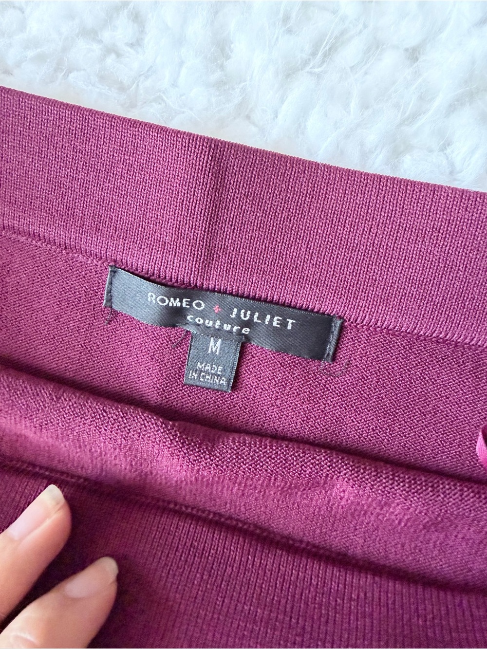 Romeo & Juliet Couture Plum Pencil Skirt - Picture 3 of 7